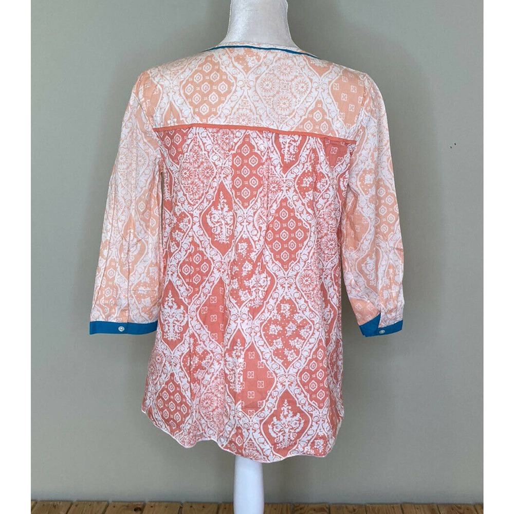 NWT DownEast Coral V Neck Downtime Diva Top S - Picture 2 of 8
